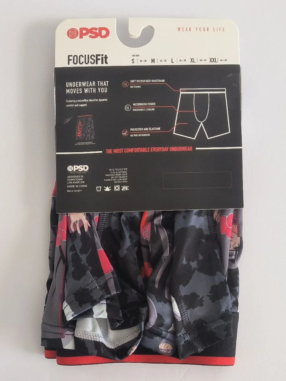 PSD Naurto Itachi Boxer Briefs Size XXL